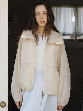 THE RYE Hooded Windbreaker Jacket [Light Yellow]