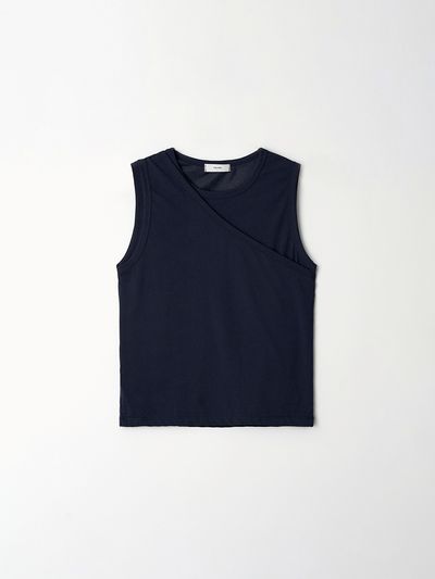 THE RYE Layered Sleeveless Top (Navy)