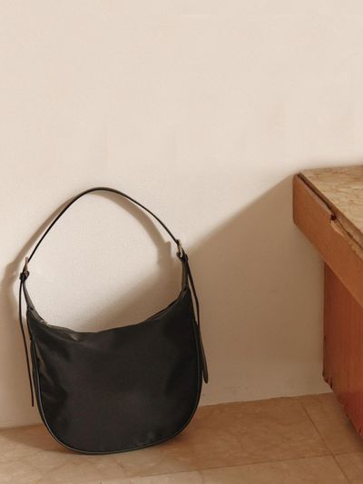 THE RYE Nylon Adjustable 3-Way Hobo Bag [Black]