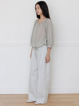 THE RYE Pintuck Banding Pants [Light Grey]