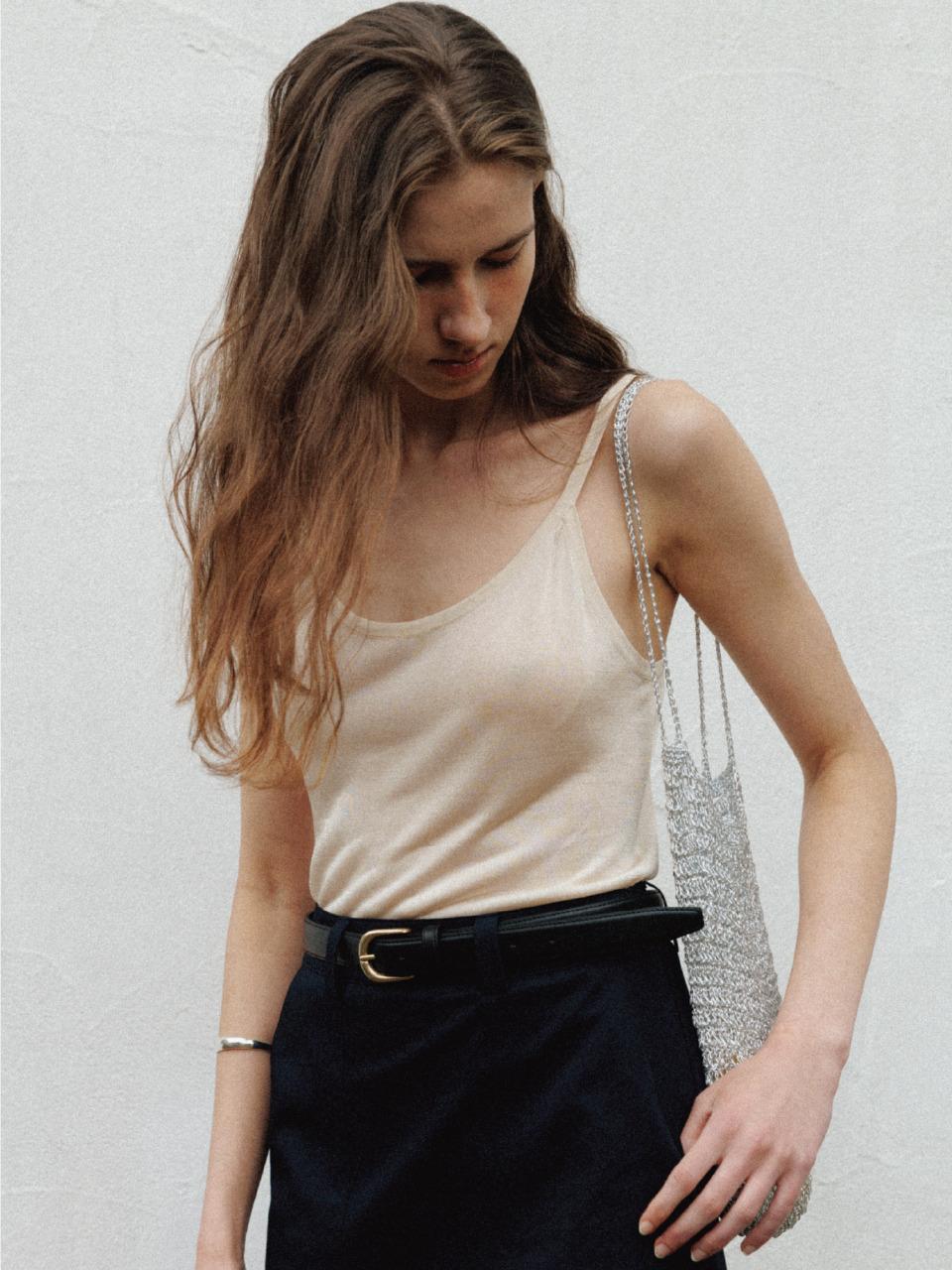 THE RYE Sheer Sleeveless Top(Gold)