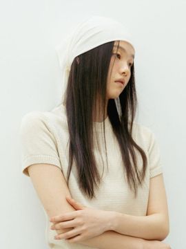 THE RYE Silk Chiffon Scarf [Light Beige]