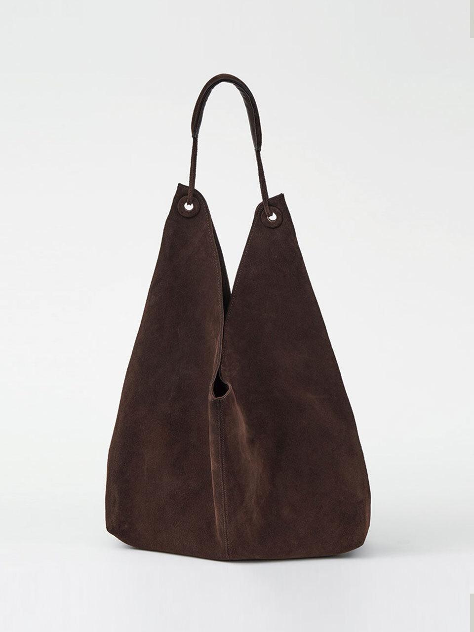 THE RYE Suede Hobo Bag (Brown)