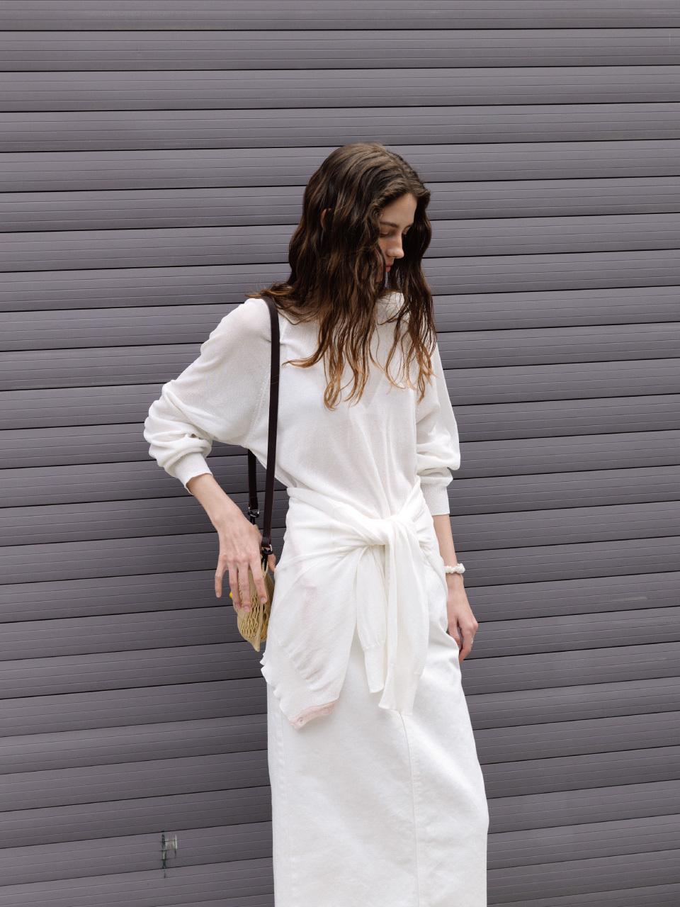 THE RYE Summer Round Cardigan_White
