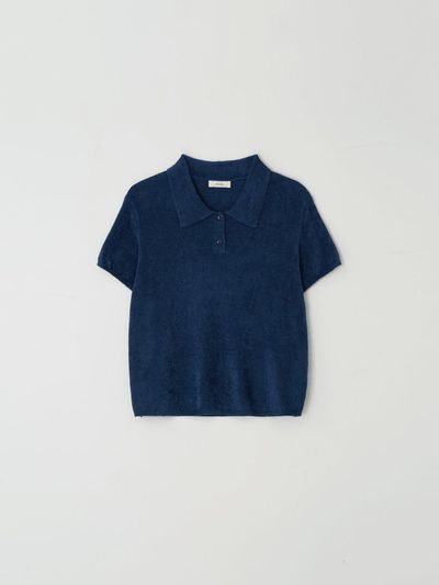 THE RYE Terry Collar T-shirts(Navy)