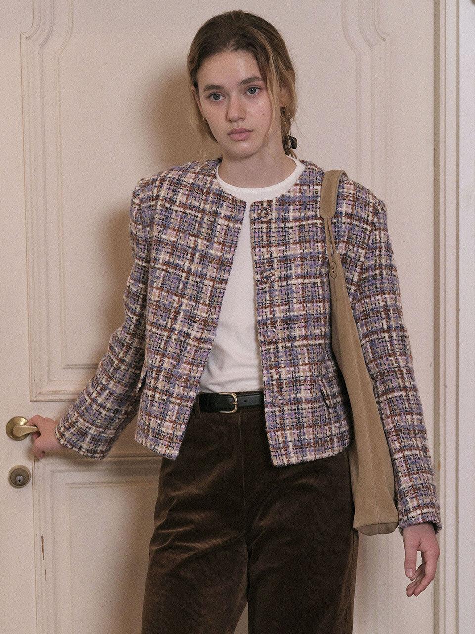 THE RYE Tweed Round Jacket (Italy Fabric)