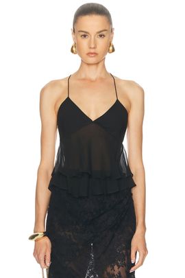 The Sei The Sei Cut Out Ruffle Cami