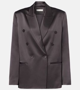 The Sei The Sei Double-breasted silk satin blazer