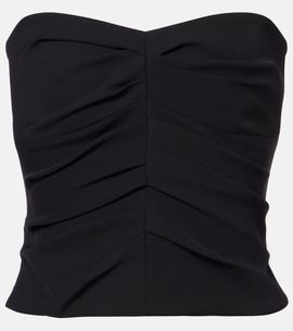 The Sei The Sei Ruched crÃªpe tube top