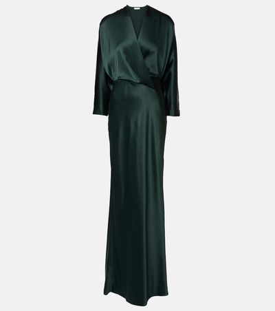 The Sei The Sei Silk satin wrap gown
