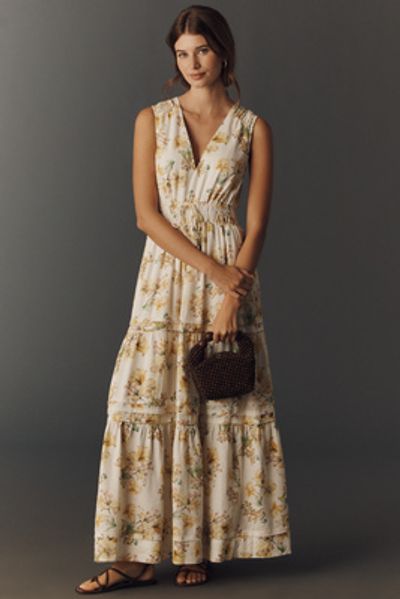 The Somerset Collection by Anthropologie By Anthropologie Somerset Linen Blend Sleeveless Maxi Dress