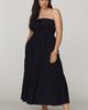 The Somerset Collection by Anthropologie By Anthropologie Somerset Linen Blend Strapless Midi Dress - 5