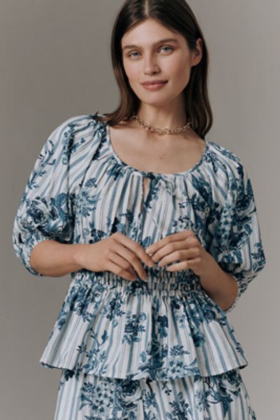 The Somerset Collection by Anthropologie Somerset Puff Sleeve Blouse
