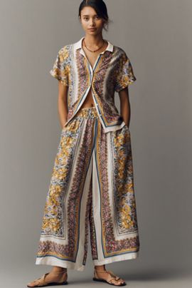 The Somerset Collection by Anthropologie Somerset Silken Floral Pants