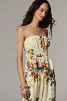 The Somerset Collection by Anthropologie Somerset Strapless Silken Blouse