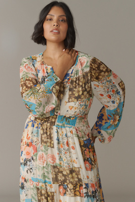 the somerset maxi dress long sleeve chiffon edition The Somerset Long-Sleeve Mock-Neck Chiffon Maxi Dr