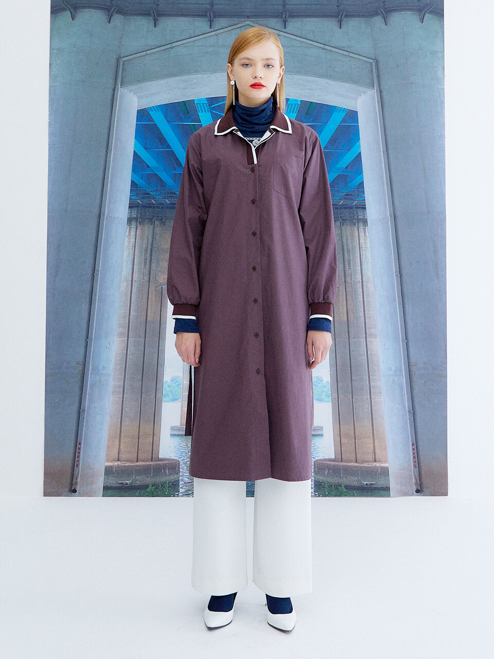 the studio K Pique Shirt Dress_Brown