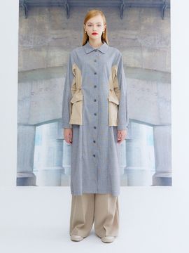 the studio K String Shirt Dress_Beige