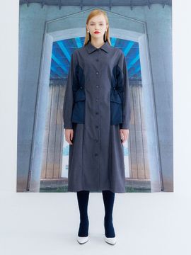 the studio K String Shirt Dress_Navy