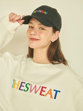The Sweat. Multi Color Logo Ball Cap (BLACK)