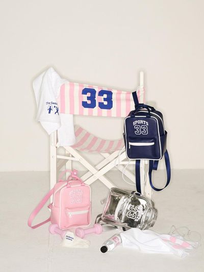 The Sweat. Sports33 Vegan Leather Mini Backpack_Navy
