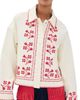 The Tiny Big Sister The Tiny Big Sister Embroidery Denim Jacket Ivory - 1