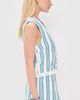The Tiny Big Sister The Tiny Big Sister Towel Striped Top Off White/Denim Blue - 4