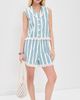 The Tiny Big Sister The Tiny Big Sister Towel Striped Top Off White/Denim Blue - 5
