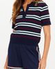 The Upside The Upside Archie Stripe Knit Polo  - 1