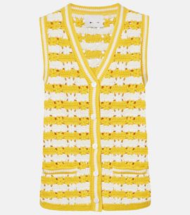 The Upside The Upside Goldie Watson cotton crochet vest