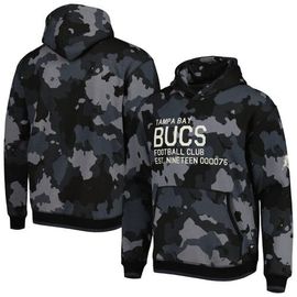 THE WILD COLLECTIVE Men's The Wild Collective Black Tampa Bay Buccaneers Camo Pullover Hoodie 