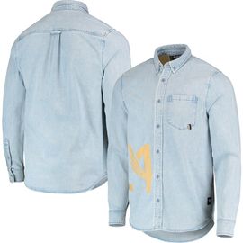 THE WILD COLLECTIVE Men's The Wild Collective Blue LAFC Denim Button-Down Long Sleeve Shirt 