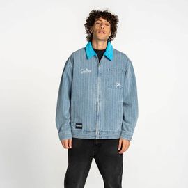 THE WILD COLLECTIVE Unisex The Wild Collective Denim Dallas Wings Conductor Full-Zip Jacket 
