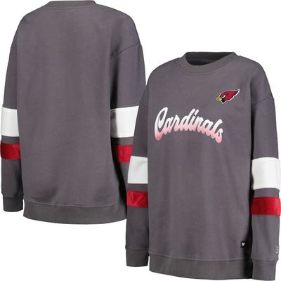 THE WILD COLLECTIVE Women's The Wild Collective Charcoal Arizona Cardinals Fleece Pullover Sweatshirt 