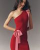 The Wolf Gang Tacha Ribbed Knit One-Shoulder Maxi Dress - 1