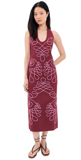 The Wolf Gang The Wolf Gang Lera Midi Dress Magenta