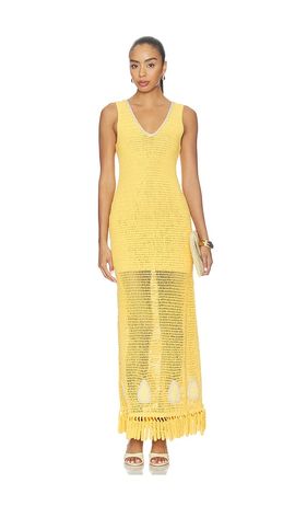 The Wolf Gang The Wolf Gang Naia Crochet Maxi Dress