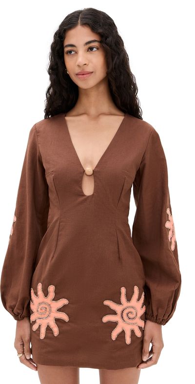 dark brown flowy dress Perla Zivah Women's Elegant Dark clearancebc Choose Option:Weathered complete with delicate spaghetti