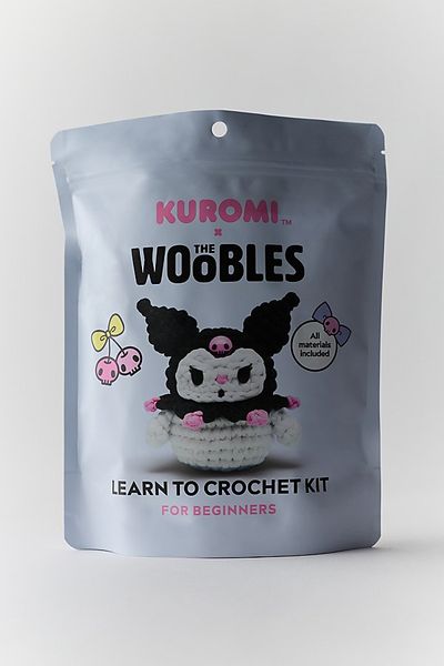 The Woobles The Woobles Sanrio Kuromi Plushie Crochet Kit in Kuromi at Urban Outfitters