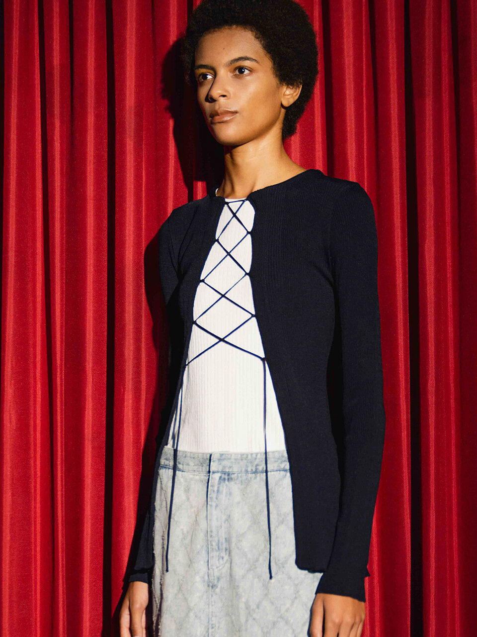 Theballon X Cross Strap Cardigan