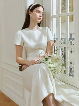 THECHEMI Bride Midi Dress (2 colors)