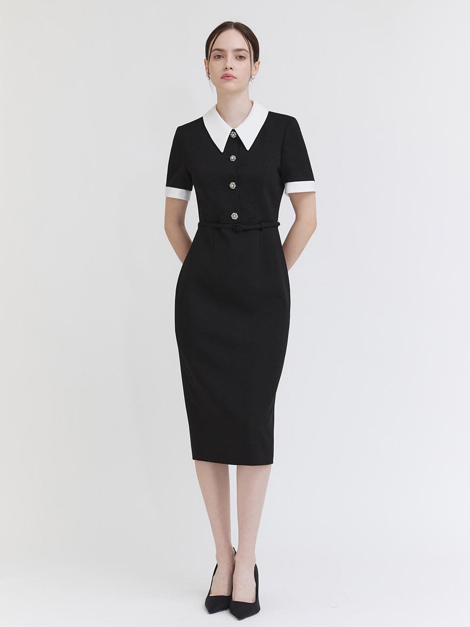 THECHEMI Combo Button Dress
