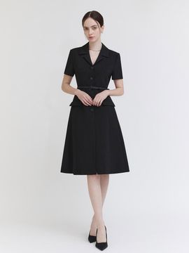 THECHEMI Jewel Collar Dress