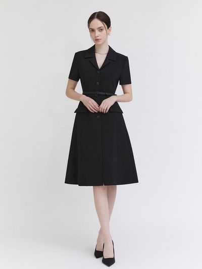 THECHEMI Jewel Collar Dress