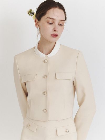 THECHEMI Pocket Line Blazer