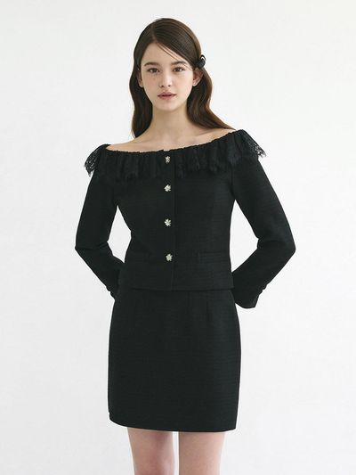 THECHEMI Ribbon Mini Skirt