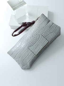 THEHEE GREY CUTTING CLUTCH BAG