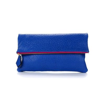 THEHEE Leather Embossed Clutch Bag [Blue]