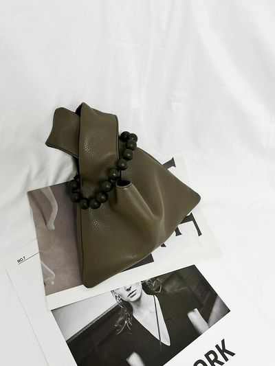 THEHEE Leather Mini Tote Bag_Khaki