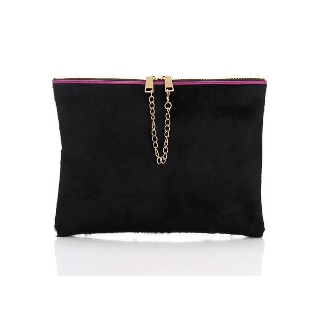 THEHEE Premium Lambskin Detachable Chain Clutch Bag [Purple]